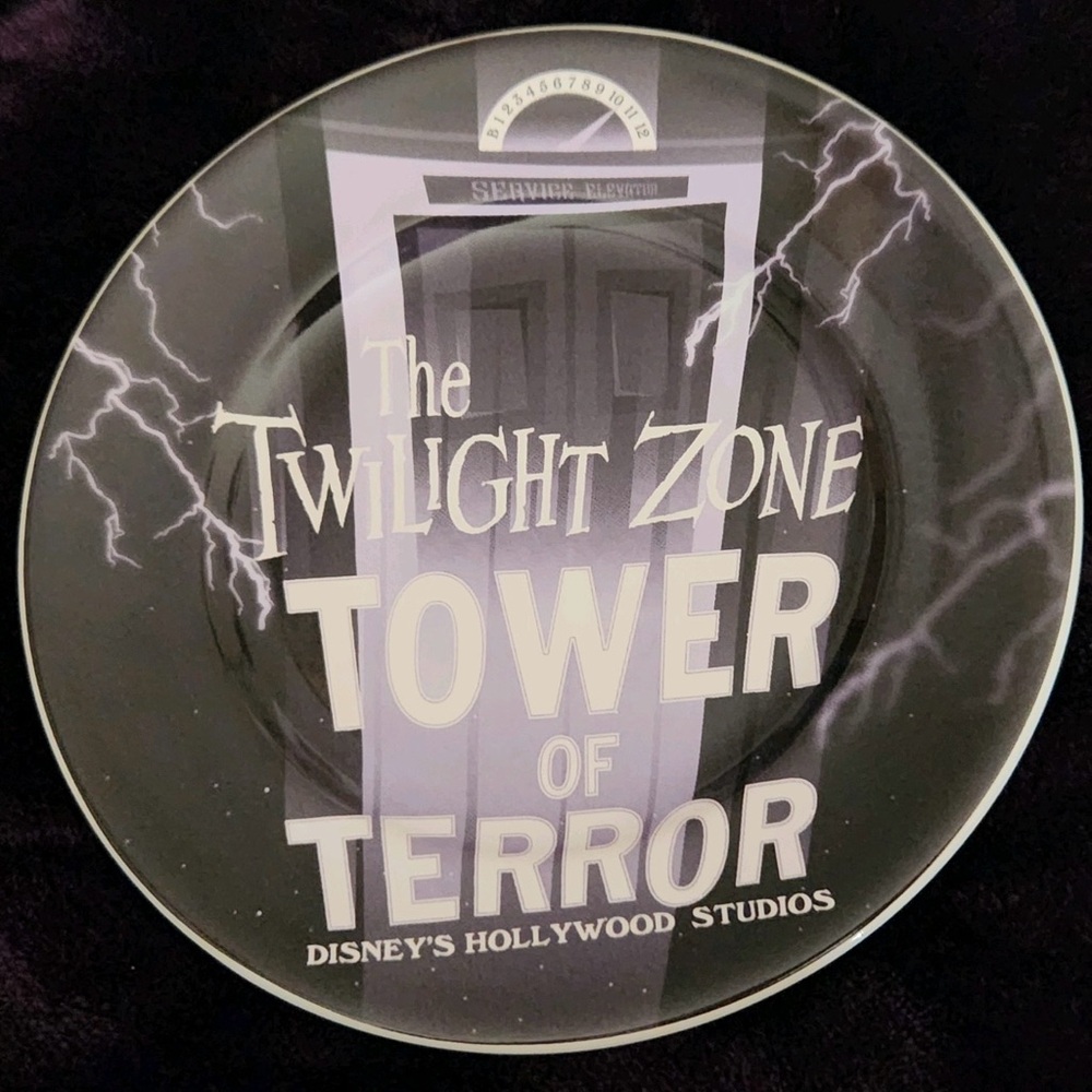 NWT Authentic Disney Parks - The Twilight Zone Tower Of Terror 7” Plate